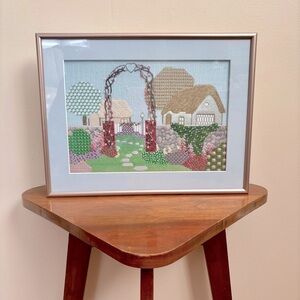 Vintage framed hand embroidery